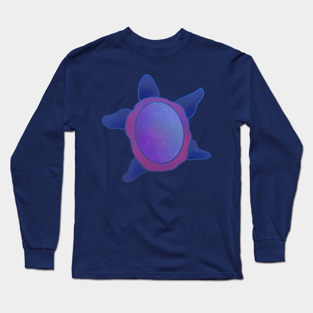 Pride Flag Space Turtle Bisexual Flag Long Sleeve T-Shirt by nhitori